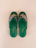 Embroidered Slipper (Green)