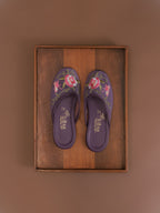 Embroidered Slipper (Purple)
