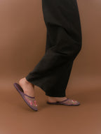 Embroidered Slipper (Purple)